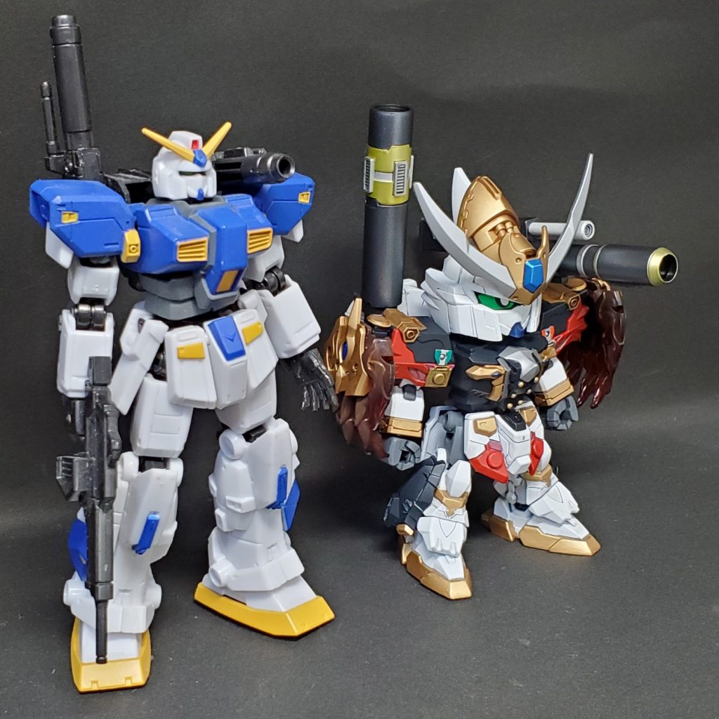 6号機にした理由は、顔がよく似たデュエルが商品化されていることと、キャノンを片方だけ煙突にアレンジするとおもしろいのでは？と思ったからです。