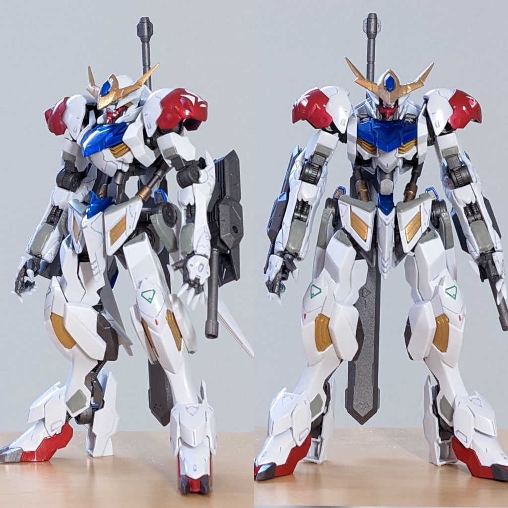 腕部の武装はオプションパーツが入手出来なかったので、コトブキヤのパーツででっち上げました笑塗装はブルー、レッドはキャンディ塗装、黄色はゴールドに変更しました。