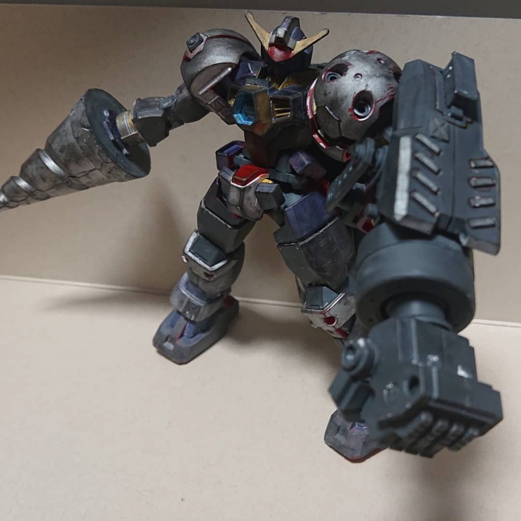 MSGのナックルとドリル、アウンリゼアーマーのブースターを装着AGE-1タイタスにスーパーロボット的な武器を装着してみたいのでドリル・大型ナックル・ロケットブースターを装備。