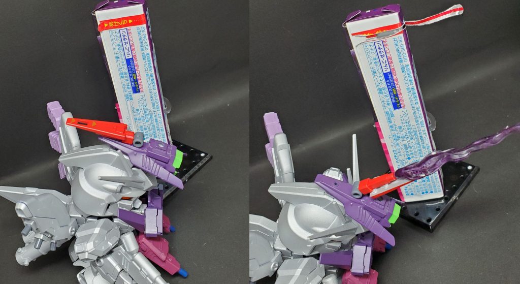 頭頂部には隠し武器として「あけくちスロウワー」を備え、そこからぶどう果汁の力を秘めた「グレープフレイム」を投射する。