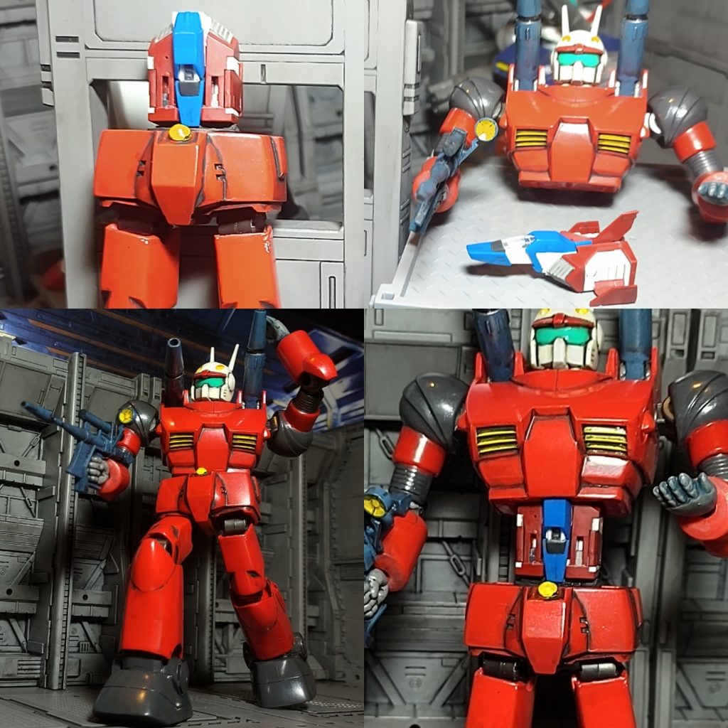 旧キット1/144「ガンダム」「ガンタンク」に続いて「ガンキャノン」にも「RGコアファイター」を内蔵しました