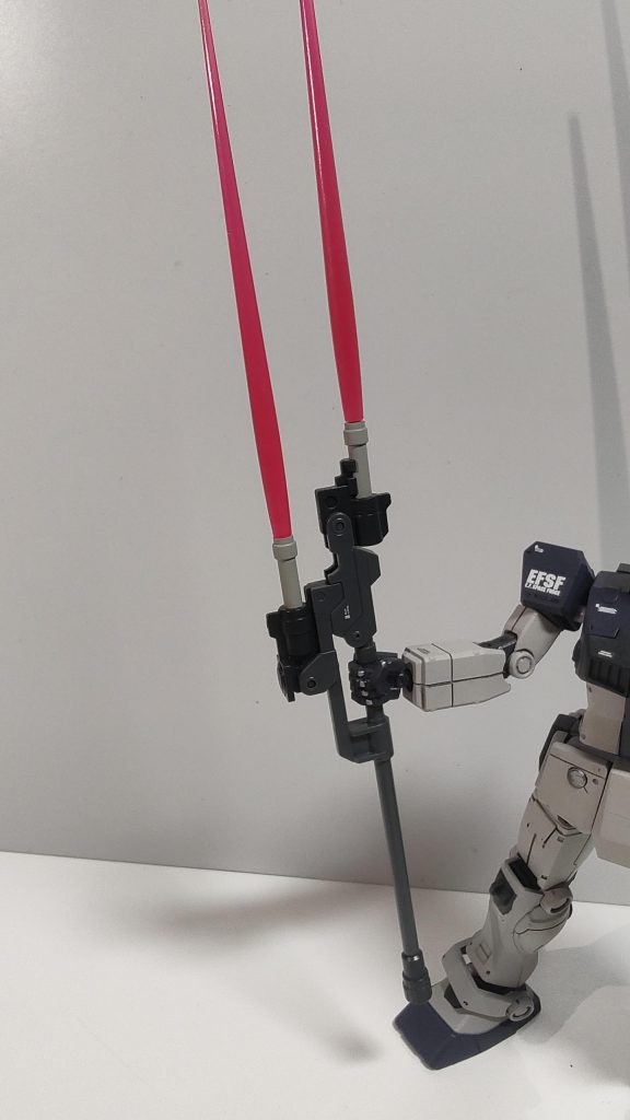 メイン武器のビームスピア。昔購入した、システムウェポンという武器セットの一部です。使う機会ができて本当に良かったです。