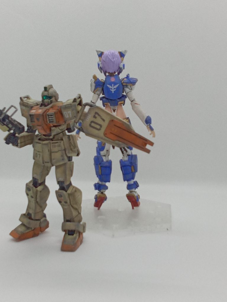 せっかくなので後ろ姿もプロポーションにこだわって、結構頑張って作りました後頭部の髪は一番苦労しました