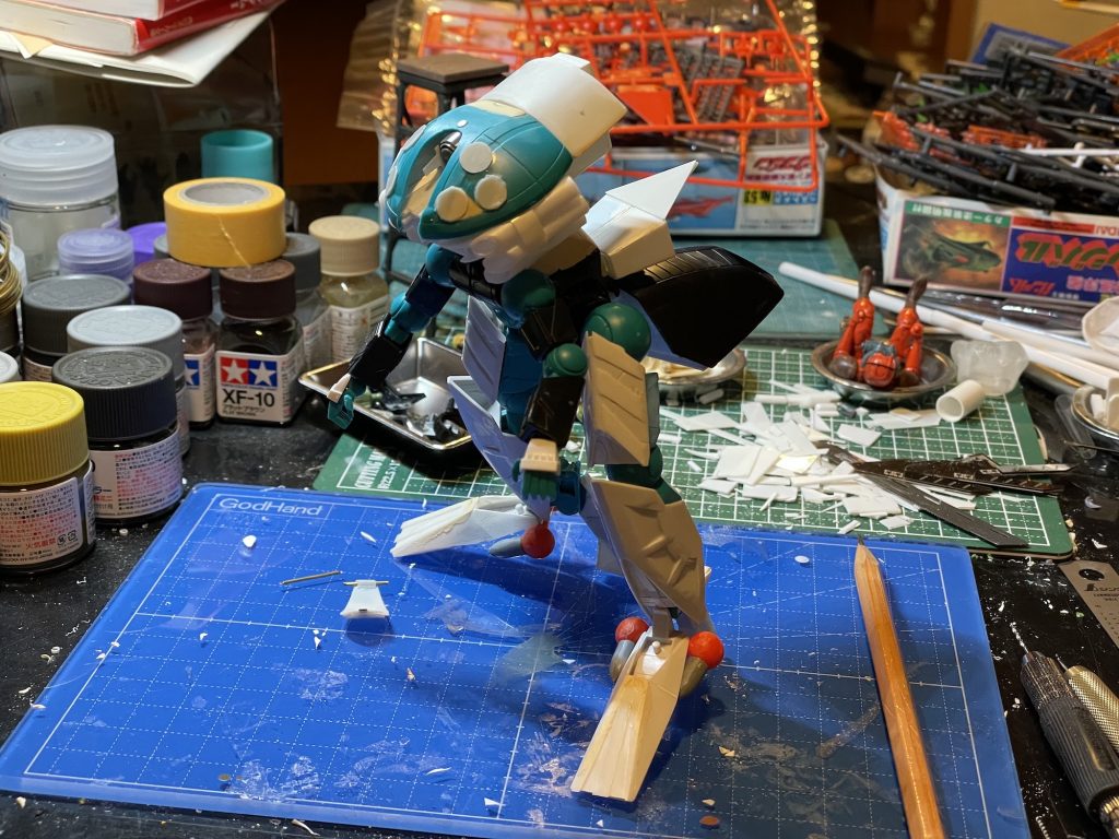 というわけでほぼプラ板プラ棒でした.タミヤ有り難う!!