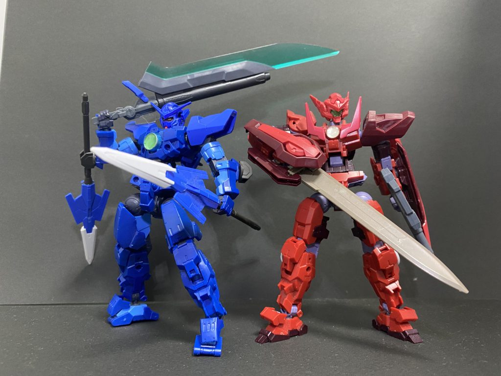 3年前くらいにアルトレッドとアストレアの色味が似てるなと思って作りました赤い方はバランス型青い方は近接型