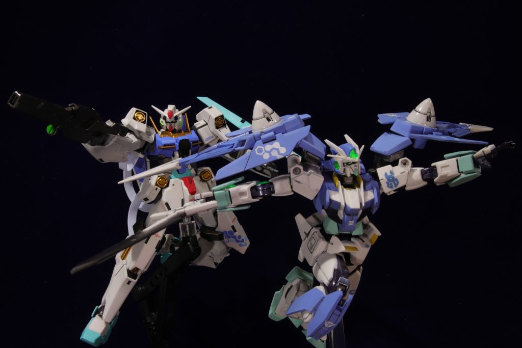 前作、プルトーネと。チームバトルやっているイメージですね。できればもう1体00系を入れて3機チーム作りたいな~