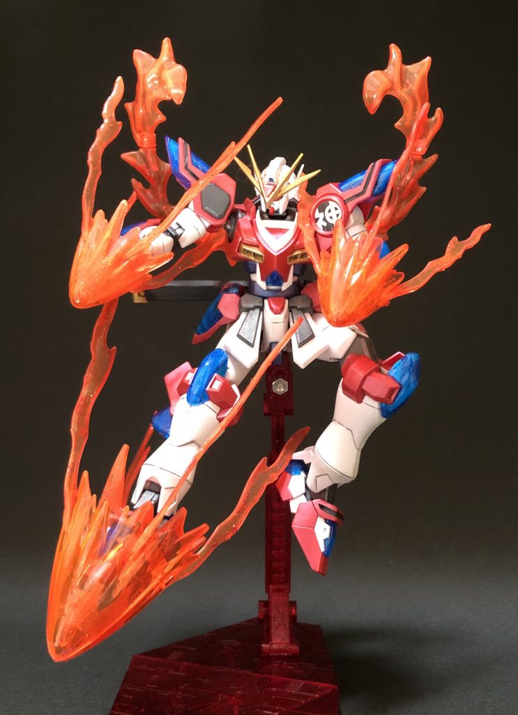 ブルーとレッドのネイル用ラメとシタデルコントラストを使ってエフェクトを塗ってみました。