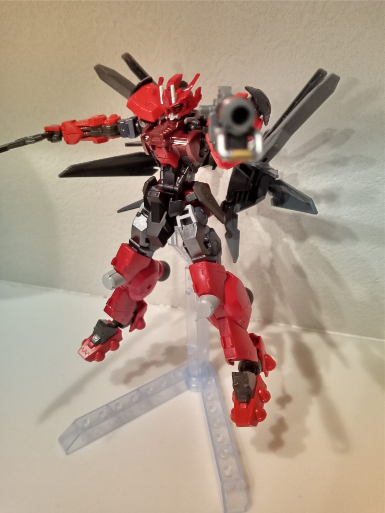 ノーネイムライフルのような仕組みをイメージした砲門、インテグレートミサイル、フルバースト!