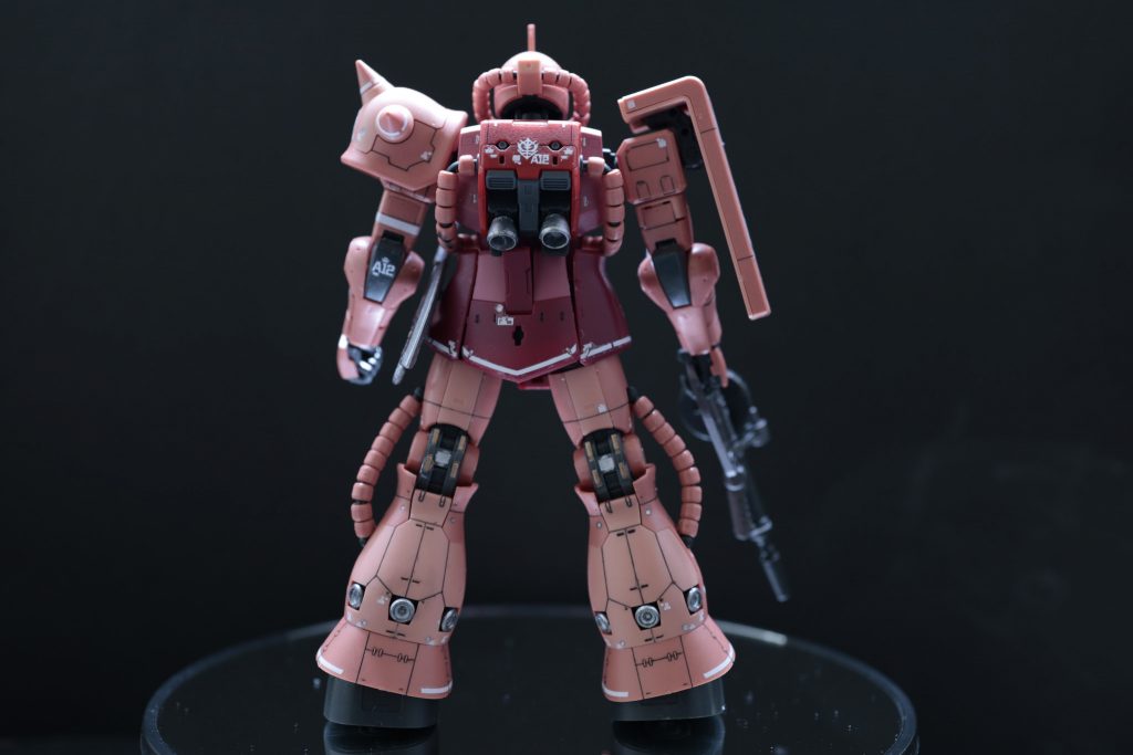 バーニア及び脚部スラスターを銀色に塗装使用塗料：水性アクリジョンNo8シルバー脚部関節をカッパーで塗装水性アクリジョンNo10カッパー