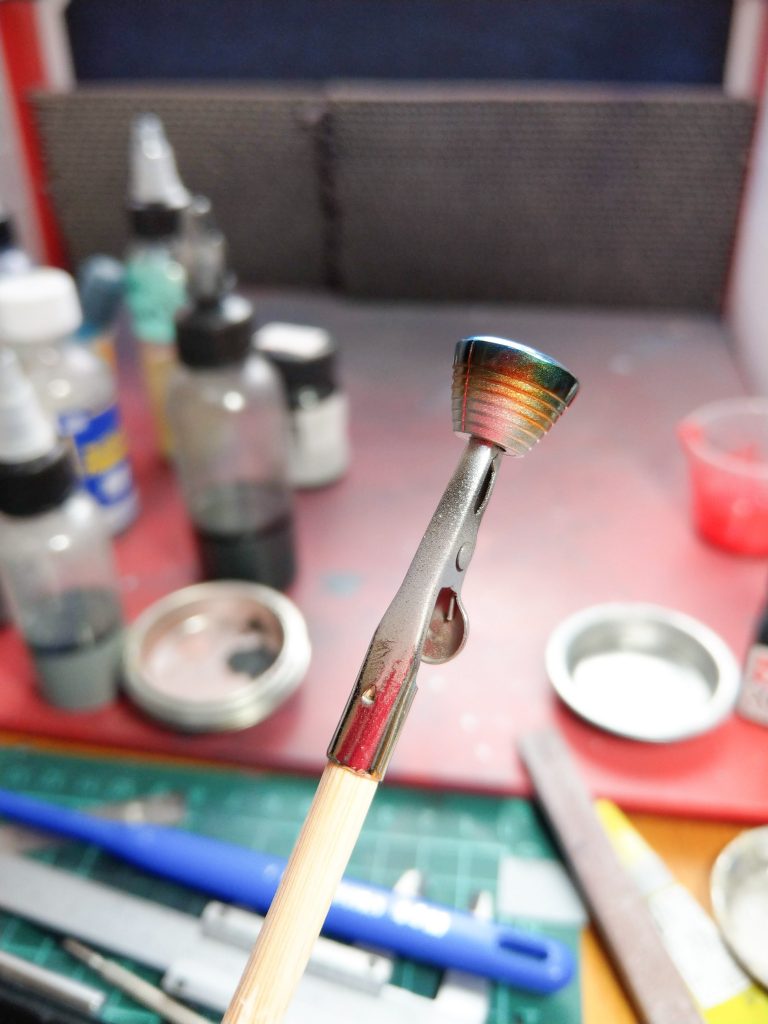 バーニアは初めて焼色塗装してみましたが手間がかかる分表情が出ますがあまり見えないですね（笑）。