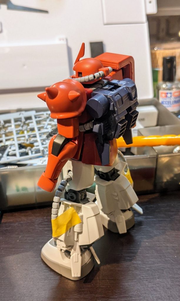 バラ売りで残ってたのがランドセルは黒い三連星、足はシン・マツナガだったのでややちぐはぐな感じになってます。ご覧頂きありがとうございました。