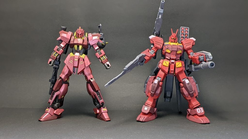 過去に作ったレッドウォーリアと比較