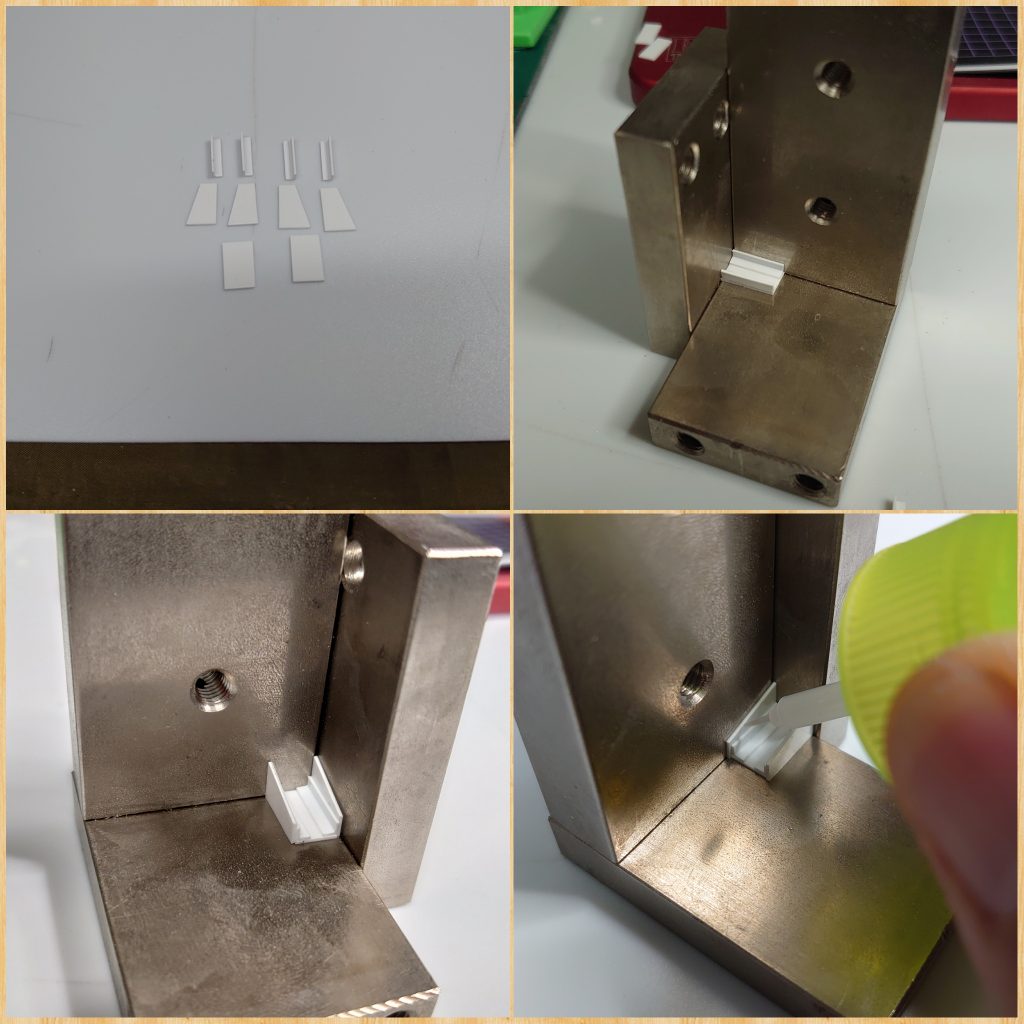 バックパックはそのままでは胴体と干渉するので全体的に後ろへ3mm下げます。重いのでしっかり固定させるにはインナーフレームから変更するしかないです。できれば外側からの支えはしたくないですね。