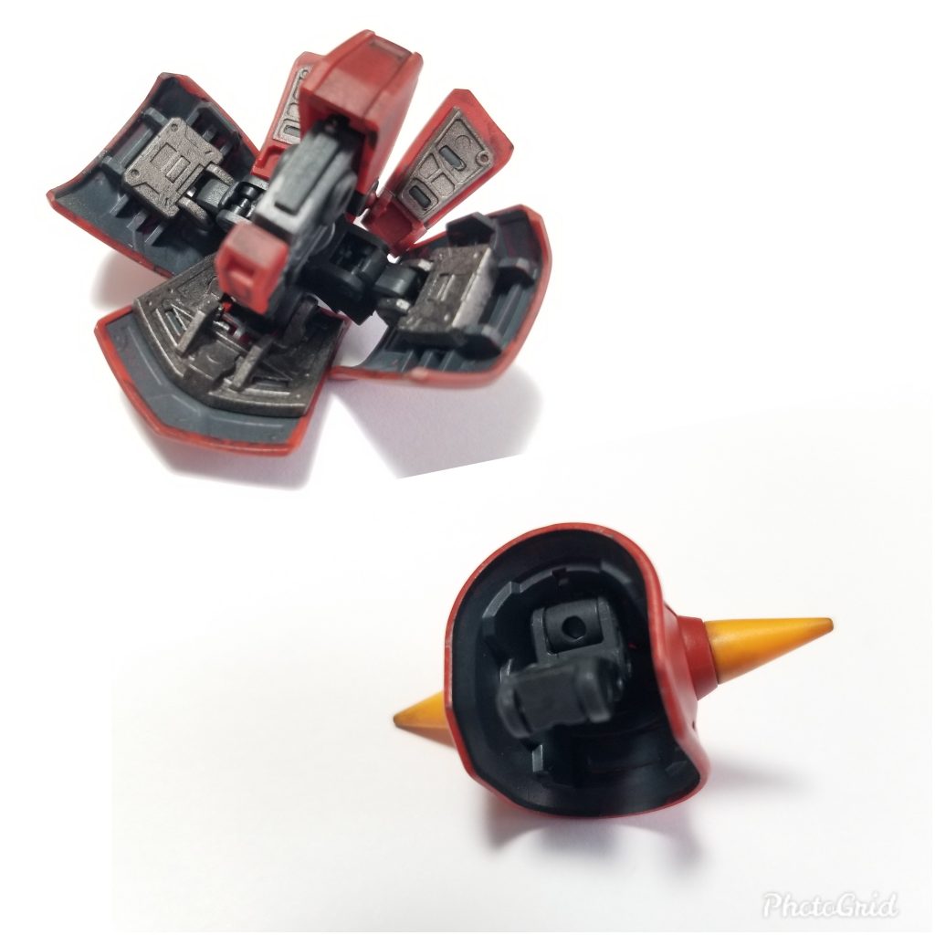 装甲の裏も部分塗装。