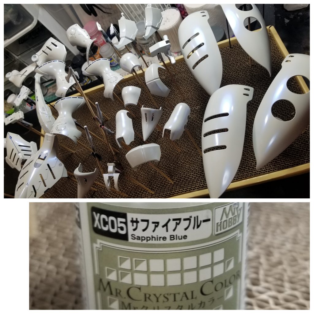 パール塗装には｢MR.クリスタルカラー サファイアブルー｣