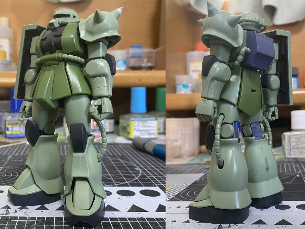 改修完了後。ザクのスパイクアーマーを鋭利化しました。