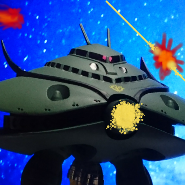 1：550スケール ビグザムガンダムマーカーエアブラシ塗装