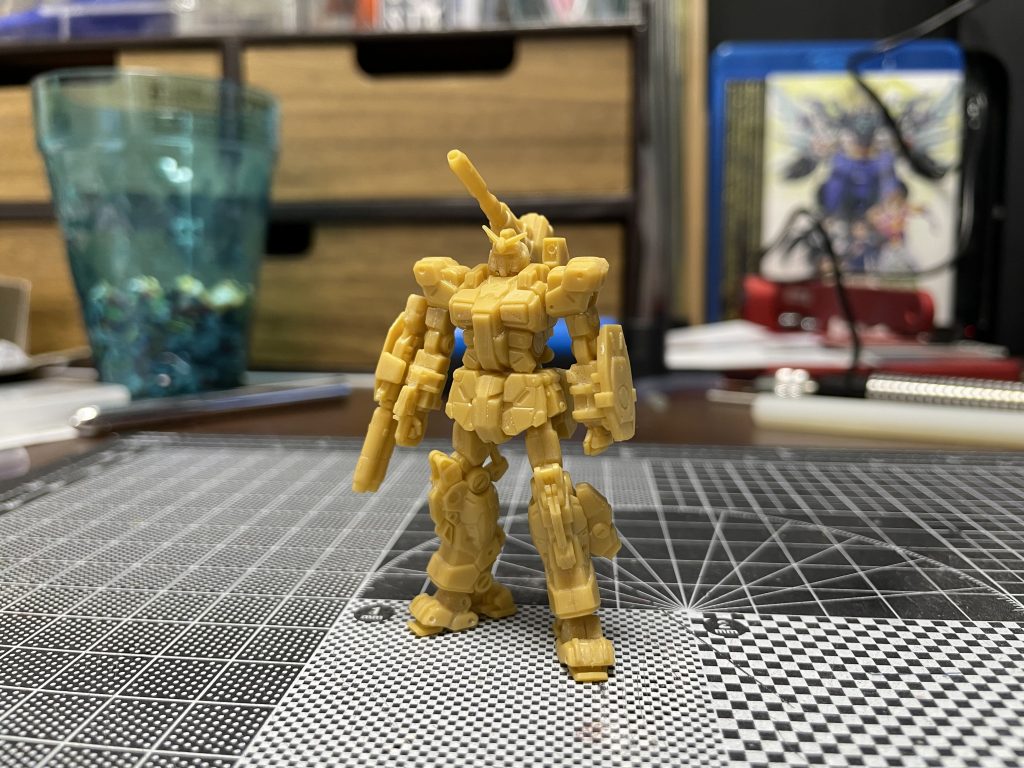 もういいやと筆塗りを決意したところ。