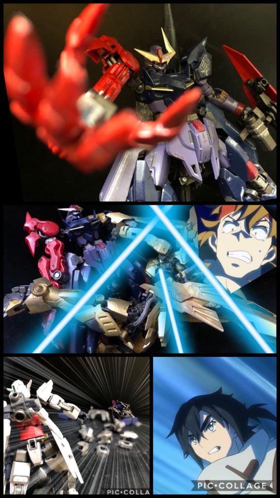 ??「いや〜あらすじだけ見ると、どーって事ないストーリーだねえ。」カザミ「オイオイそーゆう事言うなよ。」??「このストーリーは、前の話の続きだぞ。前回のお話→    https://gumpla.jp/hg/949281  」カザミ「とにかくピンチを助けてくれてサンキュー....つーか、その声ってよお...。」ヒロト「....本物の室長か?」室長「はい!私がホンモノの室長です!」カザミ「えええええーーー!?マジかよお!?」室長「さっすがヒロトくん、よく私だと看破したね〜。でも、あのoyzも本物だよ。」カザミ「どういう事だよ!?同じ人物が2人もGBNにログインしてるって事かよお!?」室長「まーそこは私にもよくわからないんだがね、アレは私なんだ。」ヒロト「.....。」室長「あの機体、ゼルトザームの改造機は元々、ヒロトくんのミーティアアーマーのレヴューの時に敵役として急遽、拵えたものだったんだ。ただ私もあの時は私も全力でヒロトくん達と戦った。」カザミ「ああ、かなりの強さだったぜ。」室長「急造した機体だった事もあるが、例のドラグーン・システムの欠点をヒロトくんに看破され、敗れる事になった。そして今回、GUNSTAさんでGBSコンテストが始まる事となり、この機会にゼルトザームの再開発を行ったんだ。」ヒロト「....。」室長「前回の反省点を踏まえ、ドラグーン・システムの制御、そして可変開発室長でありながら無可変機として制作した事など....。そういった反省を元に制作したのだが、恐らくは、君達と戦った記憶がそうさせたのだろうか....。今思えば、なにか“念“がこもっていた様に思う。」ヒロト「....。」室長「そして機体は完成し、試運転の為GBNにログインしたんだが.....。気付いたらログアウトしていて、ゼルトザームも無くなっていたんだ。」カザミ「ええ!?」室長「どういうことかは分からないが、今回、アイツは出現した。恐らくは......君達へのリベンジを果たす為。」ヒロト「....勝利への執念か...。」室長「私はヤツから機体を取り戻す為にログインしたんだ。君達に是非、協力してほしい。」カザミ「それはいいけどよお。じゃああの室長は、室長のドッペルゲンガーっていう事か?」室長「んー、まあ心当たりはあるんだけどね。」カザミ「はあ?」室長「GUNSTAさんの私のページにリンクが貼ってあるんだが、ozy名義でガールズMSを作ったんだけど、そっちだと口調がラウ・ル・クルーゼになるんだ。」カザミ「あ!じゃああの室長は...!」室長「アレがozyだね。うん。可変開発以外にやりたい事が発生すると出現するんだよ。」カザミ「なんだそりゃー!?なんかさっきまで深刻そうな話してなかったか!?」室長「まーそんな事もあるかなぁって。」カザミ「ねーよ!なんで精神的に分離しちまうんだよ!」ヒロト「いや....。あり得るかもしれない....。」カザミ「あるんかよ!?」ヒロト「前例は無いと思うが、このGBNは脳のイメージで電脳にアクセスしている状態だ。無意識領域が独り歩きしたのかも知れない。」カザミ「いやどーなんだよ、それ?」室長「現実でもほら、ボケーっとしてる時あるから、そこで精神が分離しちゃったのかなあ。」カザミ「ポンコツかよ!?」ヒロト「....とにかく。今はゼルトザームを撃破する事を考えよう。」カザミ「ああー...あれこれ話しても仕方ねーか。わかったぜ。」室長「ところでヒロトくん、お願いがあるのだが。」ヒロト「?」室長「ヒロトくんに、この機体を...ガンダムテルティウム−Σを託したいんだ。」カザミ「ガンダムっつーか戦闘機じゃんか。」室長「おっと失礼。MS形態に戻そう。」カザミ「おお!?可変したー!?」ヒロト「.....ガンダムテルティウムの改造機か...。」