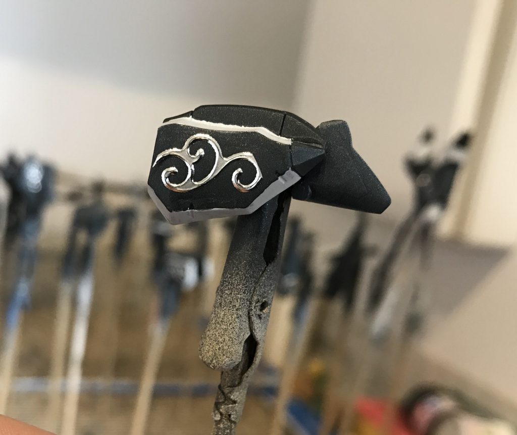 製作中4いったん艶消しで作るも、やはり艶があった方が良いかと、セミグロス仕上げにすることに😌