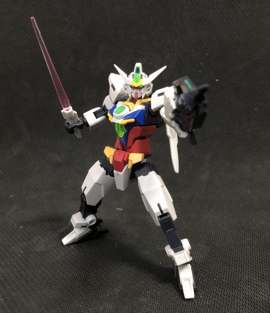 コアガンダム・ステラ改GNコンデンサーとマイクロウェーブ受信部を結合させ、新規に胸にソウルドライブを搭載。未知のシステムだがパイロットの感情起伏での性能向上を起こす。コアスプレーガンも後部にエネルギーパックを設置し強化している。