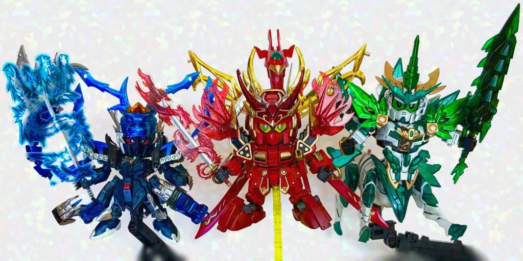 【天雷地すぺしゃる】当時の「天雷地の鎧キャラ3体セット(ホウオウガンダム、イカヅチガンダム、ネオアレックス)」のパッケージが元ネタです。しかも特別メッキバージョン!🤤夢にも出てくるかっこよさ(人´▽`*)♪