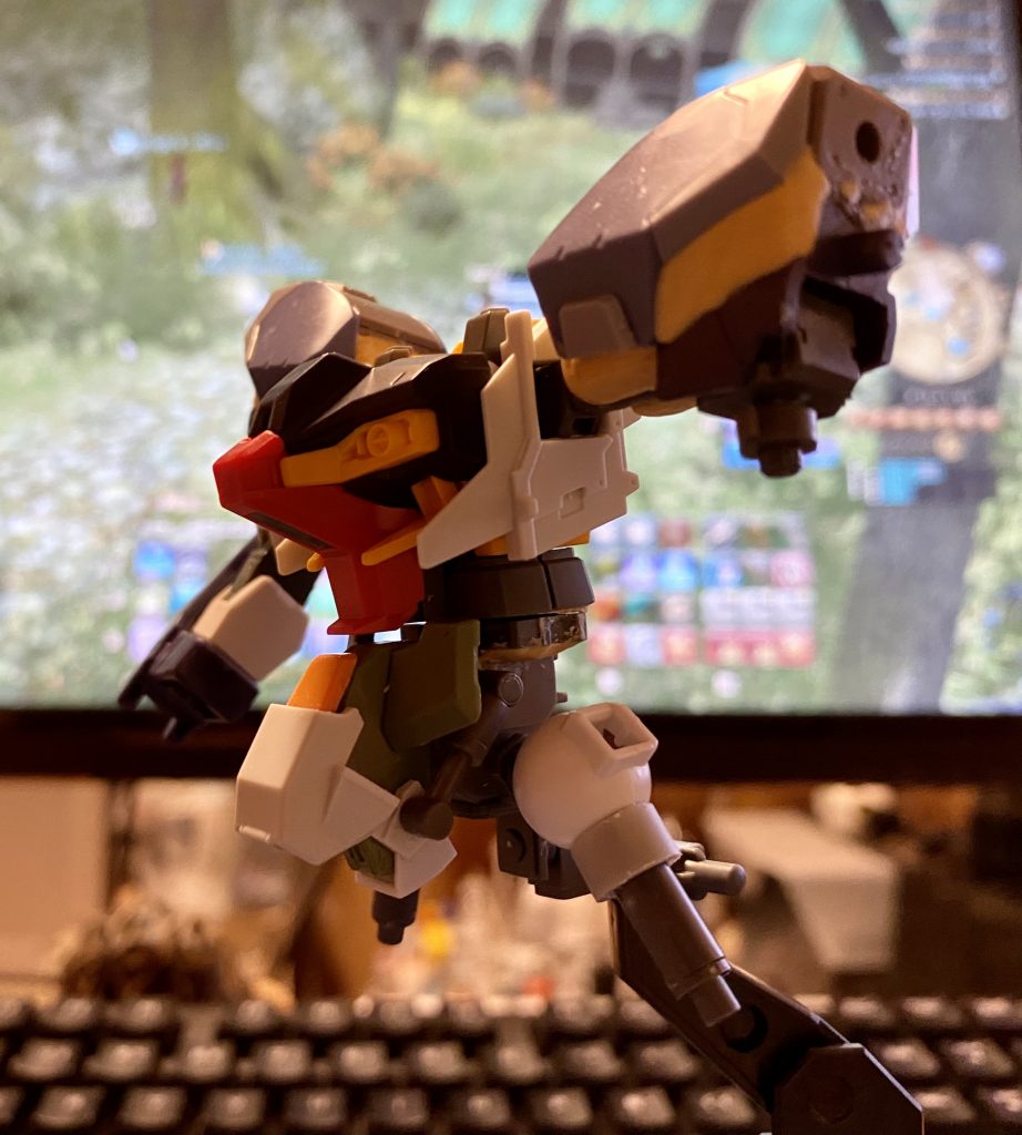 腰部はパテとか色んなパーツで構成されてます。フレームをいじるのは割とやってるんですけどこれだけ組み合わせるのは久しぶりの感覚ですた...😎