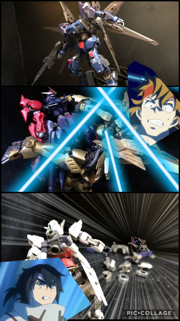 ヒロト「カザミ!!くっ!ミーティアアーマー!パージ!!行け!!」ドドド...!!oyz「フフフ、アーマーを盾にしてカザミ君を守ったか。」カザミ「くそー、なんだよそれはよっ!」oyz「フフ、コレは”D−fa“(ディーファ)。Dragoon FireControl A.I .さ。」ヒロト「なるほど...!そういう事か。」カザミ「どうゆう事だよ!?」ヒロト「室長は前回、ドラグーンでの攻撃に大きな欠点があった。ドラグーンを1つ1つを脳波コントロール出来る技量が無い為、オートで目標を攻撃していた。その為、攻撃が粗雑になり、目標に近接する味方機にまで誤射したり、自機に接近された時は、ドラグーンを使用する事が出来なかった。」カザミ「今回は違うのかよ!?」ヒロト「ドラグーンのコントロールを別機体、つまりA.I.に全て任せていることで問題を解決している。つまりあのゼルトザームはひとつの機体ではなく、2機で1機だ。」oyz「フハハ、そうさ。その通りさ。」カザミ「て事は....最初っから2機と戦ってた、って事かよお!」oyz「ハハハ、おっと卑怯とか言うなよカザミ君。そちらは最初っから2機だ。コレで2対2、という訳さ。とてもフェアという訳さ。」ーーーーーーーーーーーーーーーー・D−fa (ディーファ)Dragoon FireControl A.I .(ドラグーン ファイア コントロール 自立型人工知能)の略で、通常時はゼルトザームのバックパックとして、全ドラグーンのコントロールを一手に担う。その為、ゼルトザームの搭乗者はドラグーンの操作に気を取られず機体制御が可能となり、更にA.I.による緻密なコントロールによって誤射も無い。自分への安全装置が働いている為、相手に組みつかれても正確に敵機だけを攻撃可能。普段はゼルトザームのバックパックに擬装しており、分離して別行動が可能になる。その際はデストランスはゼルトザームに戻しブースターとして機能させる。単独時の機体名もD−fa。(デイーファ)ーーーーーーーーーーーーーーーーカザミ「くそお、室長にしてやられたぜ。」ヒロト「....。」