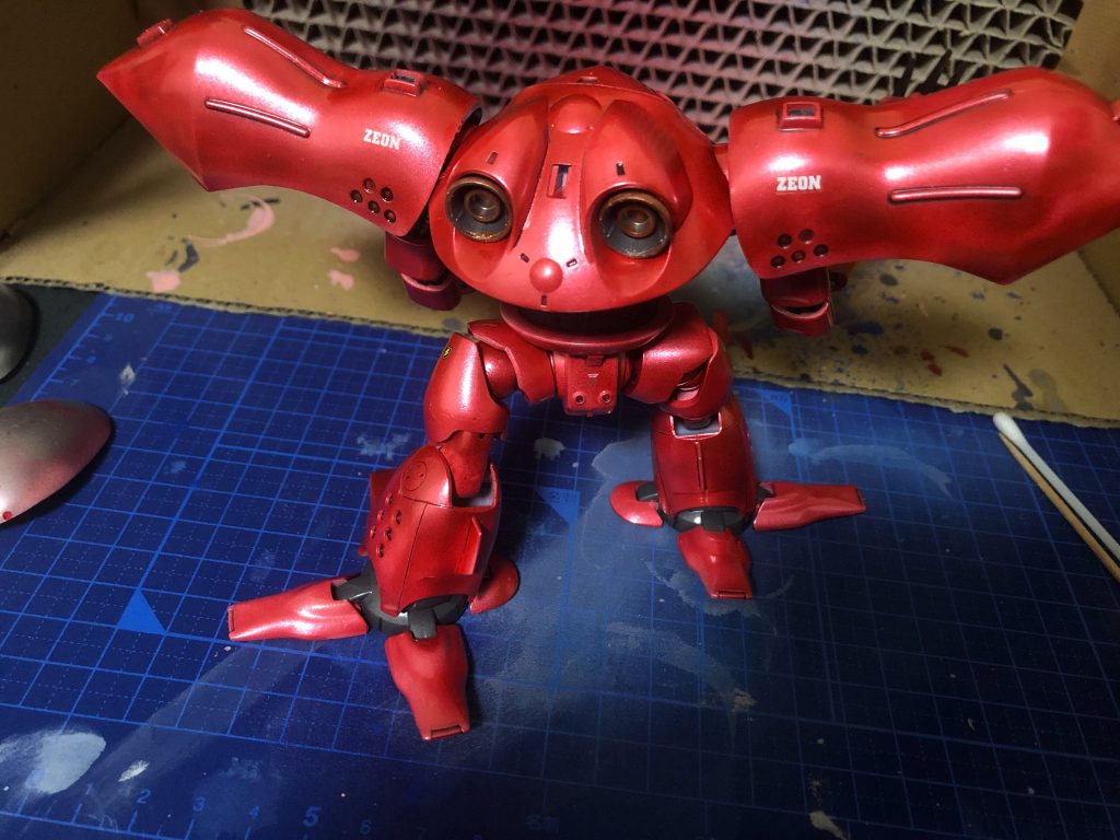 後ろからバーニアの塗装をキレイにできるようになりたい