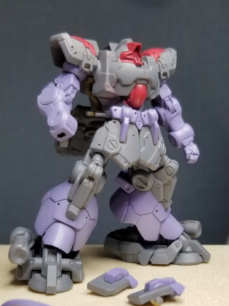 エアブラシ直後です。この後、塗り分けとウェザリングをしました。