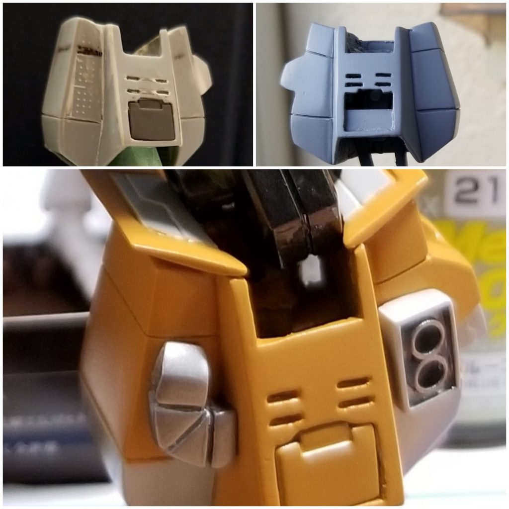 塗装しました。サフの段階で傷や継ぎ目を消しました。