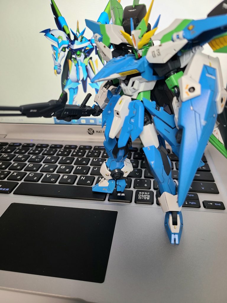 今回のモチーフは魔装機神より、陽炎の精霊と契約した魔装機「ジャオーム」です。カラーリングは意識して塗装したのですが、雰囲気だけでも似ていると思って頂けると嬉しいです!最後までご覧頂き有り難うございます。