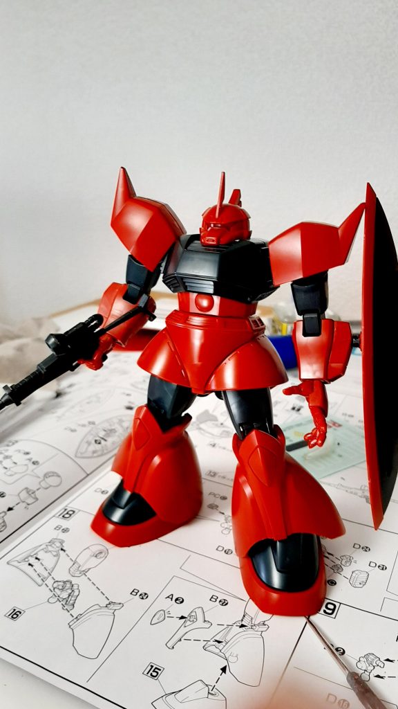 素組み状態。色の変化がわかりますね。