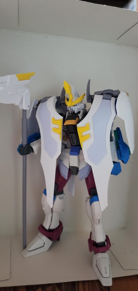 試作段階。ガンプラが購入しづらい状況なのでビルド系によくある余剰パーツを使ってます。 