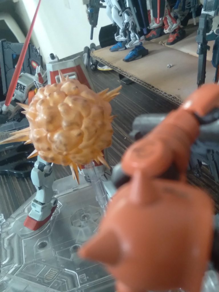 An explosive battle among the debris 