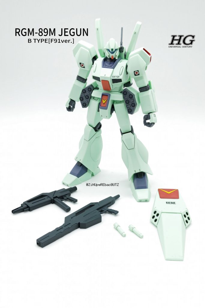 [武装]大型のビームライフル、ビームサーベル(×2 左腕部へ装備)、腰部ミサイルポッド、ミサイルポッド内臓シールドAタイプ、ノーマルタイプと比べ、火力が大幅に強化されています。