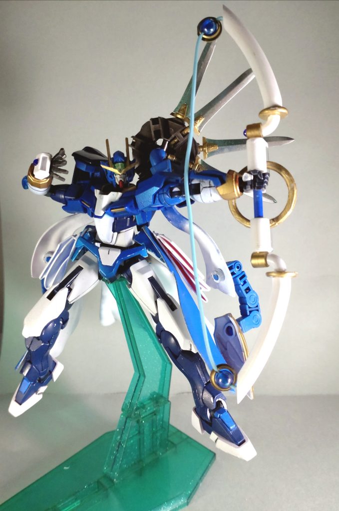 「おまたせ!アスナ!」弓を放った後のソルスオーです。弓の弦は、100均のイヤホンコード使ってみたけど、しっくり来ない😢