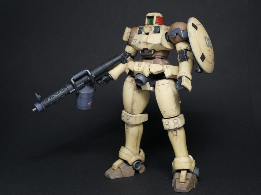 リーオーNPDの本来余剰パーツである素リーオーをそのまま組み立て、デザートカラーに塗装しました。