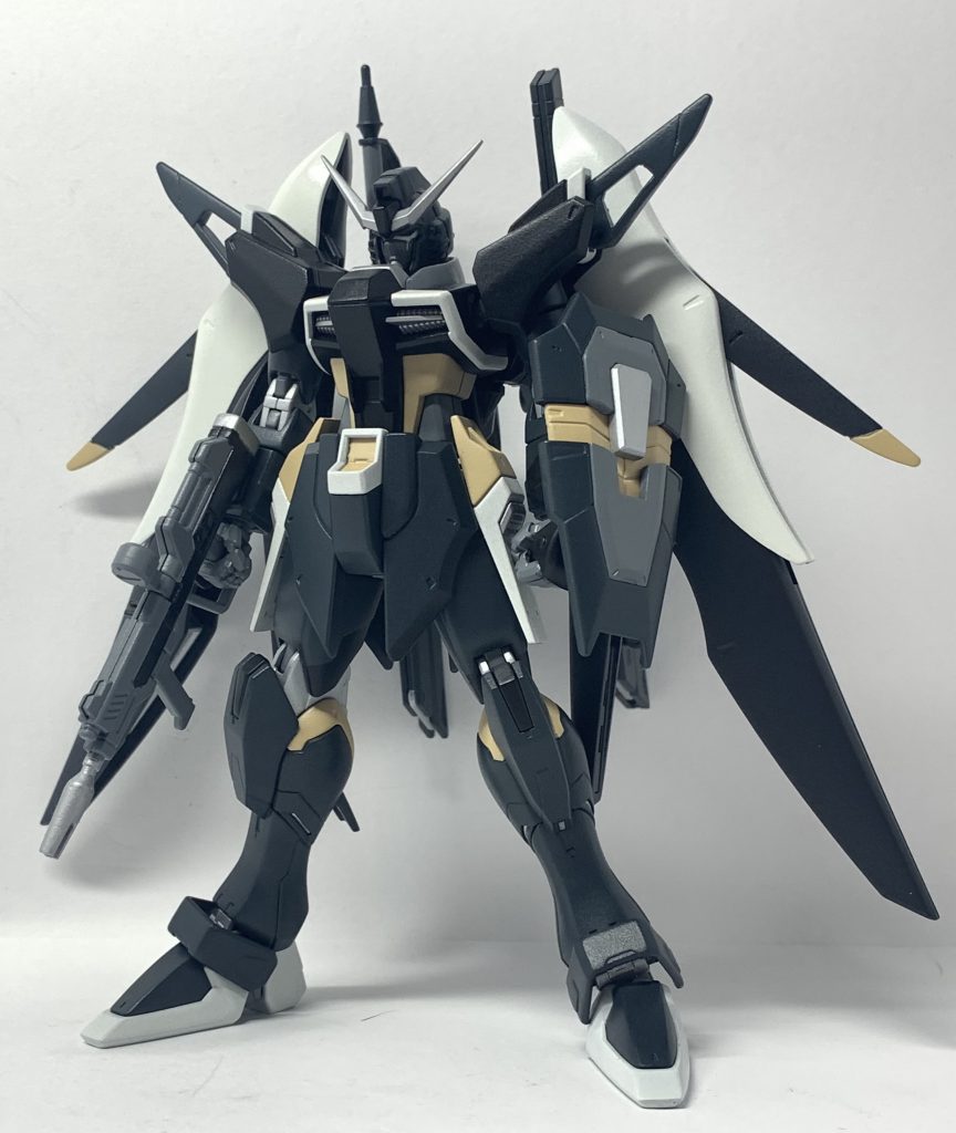 基本塗装が終わった状態です。このあとガンダムデカールRGデスティニーガンダム用を使用して、クリアーコートをかけて完成となりました。