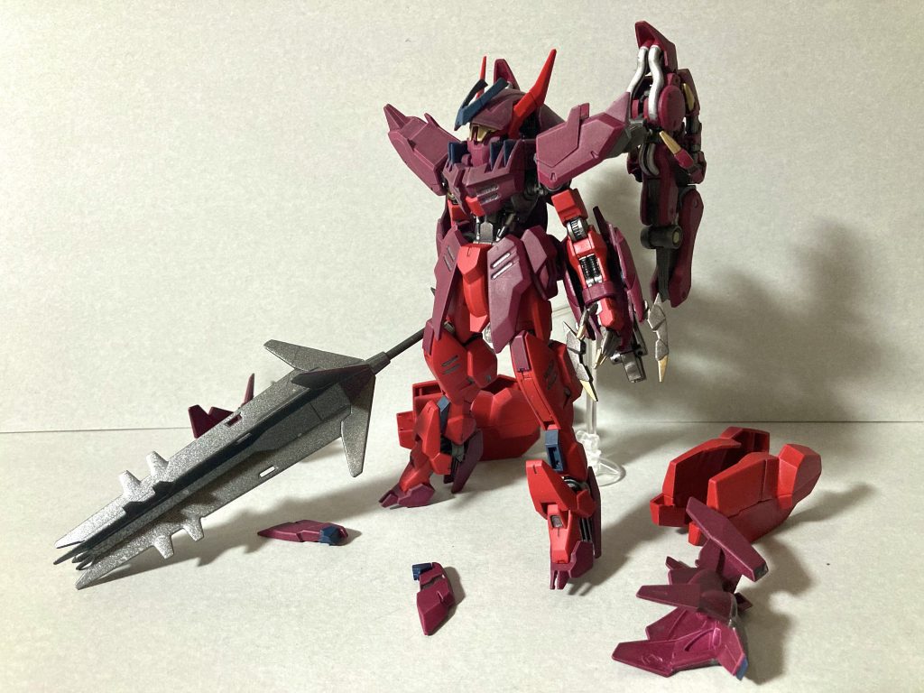 ②.背中のコンテナをパージ。