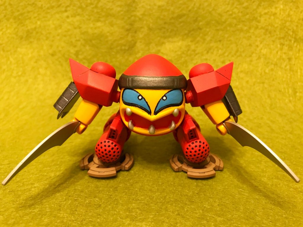 次に、うっかりザクレロ。実は元キットのパーツは頭部(体?)しか使ってません。手足はハロプラのザクレロハロを使用してます。ちなみに赤い肩アーマーとそれに付いている黒いパーツはプラ板で自作してます。