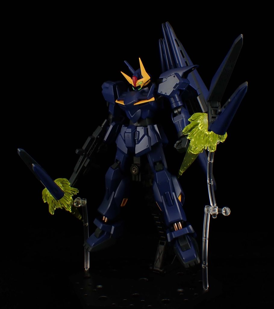制作小話塗装には充電式エアブラシを使用しました。ジェットエフェクトは無加工でフェイクνのフィン・ファンネルに取り付け可能です。ディスプレイする際に使用すると映えるかもしれません。使用キット・HGBD:R 1/144 ガンダムゼルトザーム×1・HGUC 1/144 ガンダムMk-II（ティターンズ仕様）×1・HGBC 1/144 ビルドハンズ角型[S,M,L]×1・HGBD:R 1/144 フェイクニューウェポンズ×1・Figure-rise Effect ジェットエフェクト(クリアイエロー)×1使用した塗料・HUG-07 ファントムグレー・HUG-09 ティターンズブルー2・H-10 カッパー（銅）・H-20 つや消しクリア―・ガンダムマーカー蛍光グリーン・ガンダムマーカー蛍光ピンク最後に今回はいつものスマホではなくTG-6というカメラで写真を撮っています。ネットでガンプラ撮影におすすめされていたのでレンタルしてみました。初めてのカメラでの撮影なのでいろいろ悩みましたがたのしかったです。撮影に使用したカメラの写真は制作ストーリーにのせておきますのでよろしければご覧ください。ここまで見ていただいてありがとうございました！みなさんお体に気をつけてお過ごしくださいませ。※2022/02/17に写真を変更しました