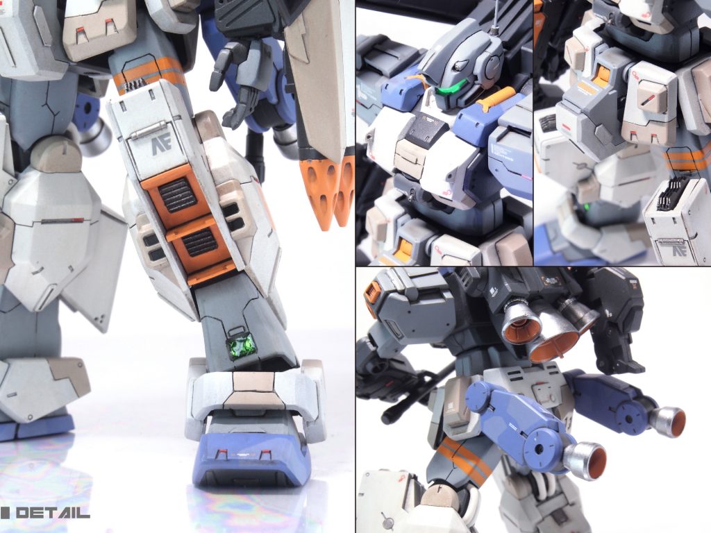 ディテール。脛のレンズ状の箇所はラピーテープを貼った上にUVレジンを塗ってブラックライトで硬化させています。