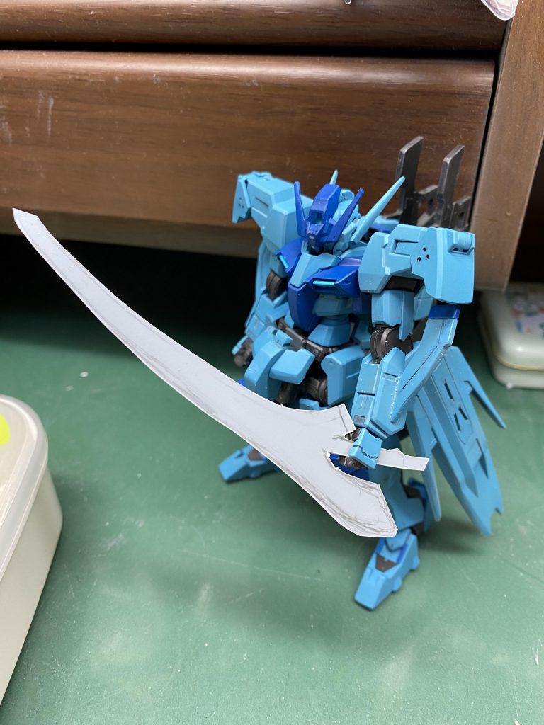 74式近接戦闘長刀もプラ板で作成中！