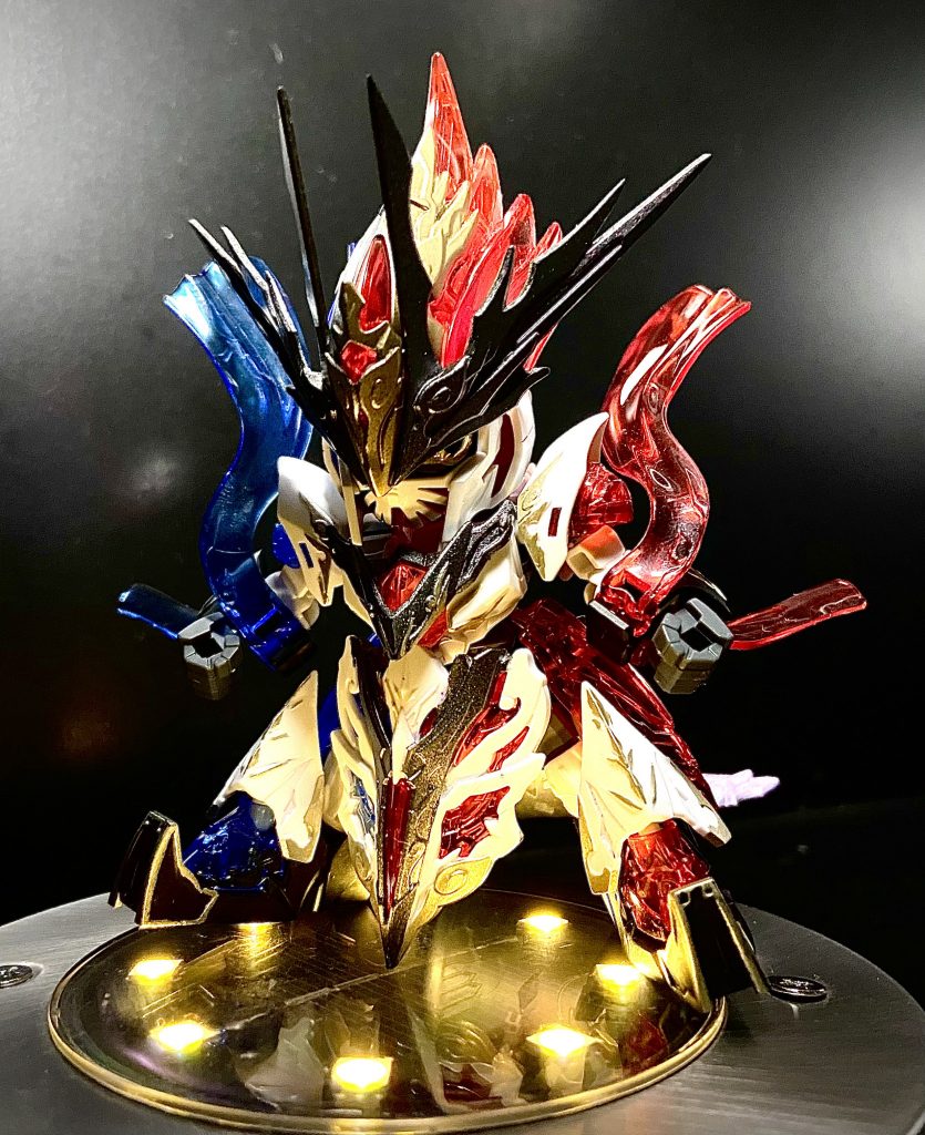 足元スタンドライトアップ!あ、こめかみの帯つけ忘れた…💦笑