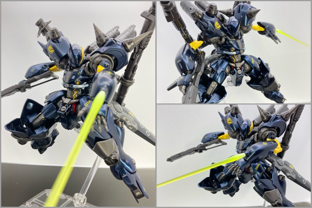 ビームサーベル敢えて左腕にだけ装備しました。