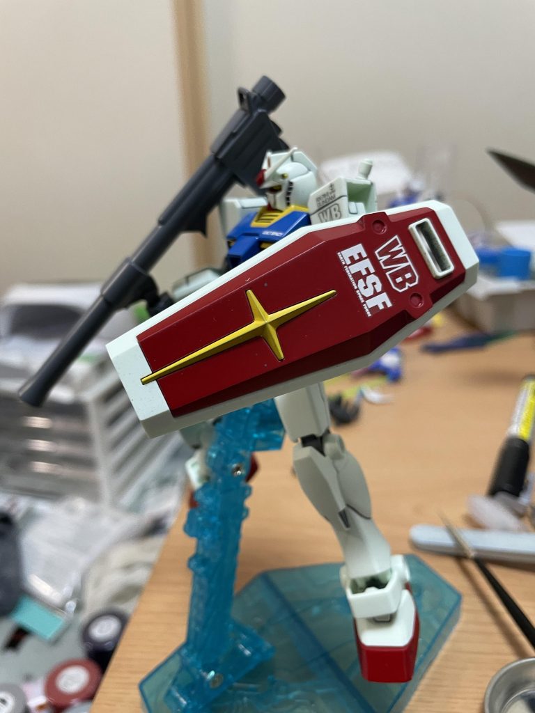 シールドちょっと塗装が飛んで失敗しましたけどアリかなと思ってそのままにしました。