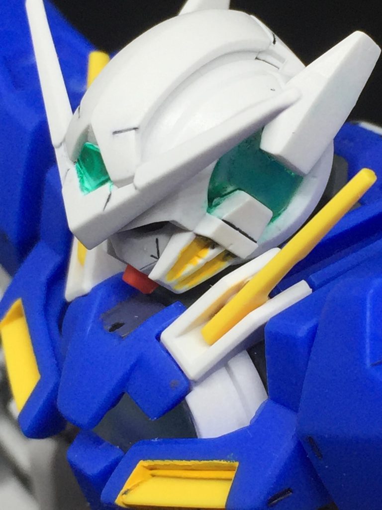 シールではなく、メタグリーンを塗りました。筆も使わず(持ってなかった)に、我ながらよくやったもんですよ。