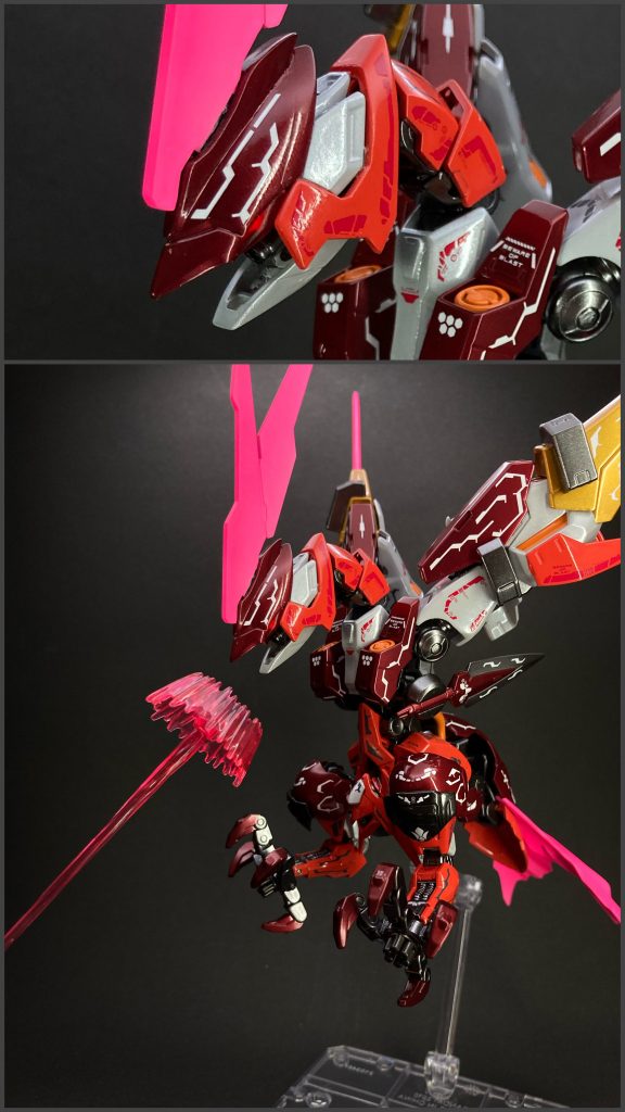 エネルギーが蓄えられると赤く眼が光り、その直後敵を一掃する程のビーム砲を放つ