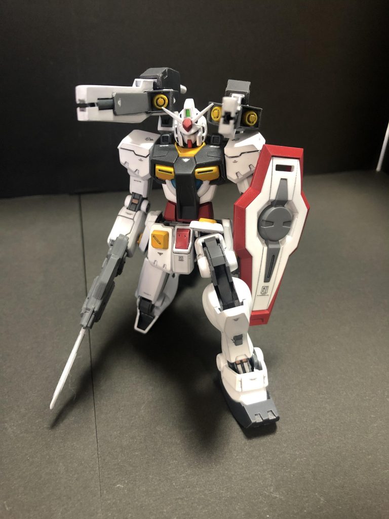 前に向けてキャノン風に出来ます。リバイブの関節を移植した膝は意図せず三重関節になったので片膝も余裕です。